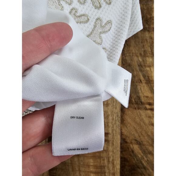 Pappagallo Amaya Sleeveless Shift Dress Women's Size 12 White Coastal Resort - Picture 10 of 13